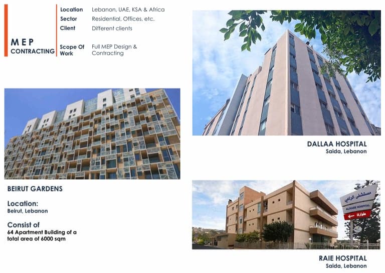 Beirut Gardens, Dallaa Hospital & Raie Hospital
